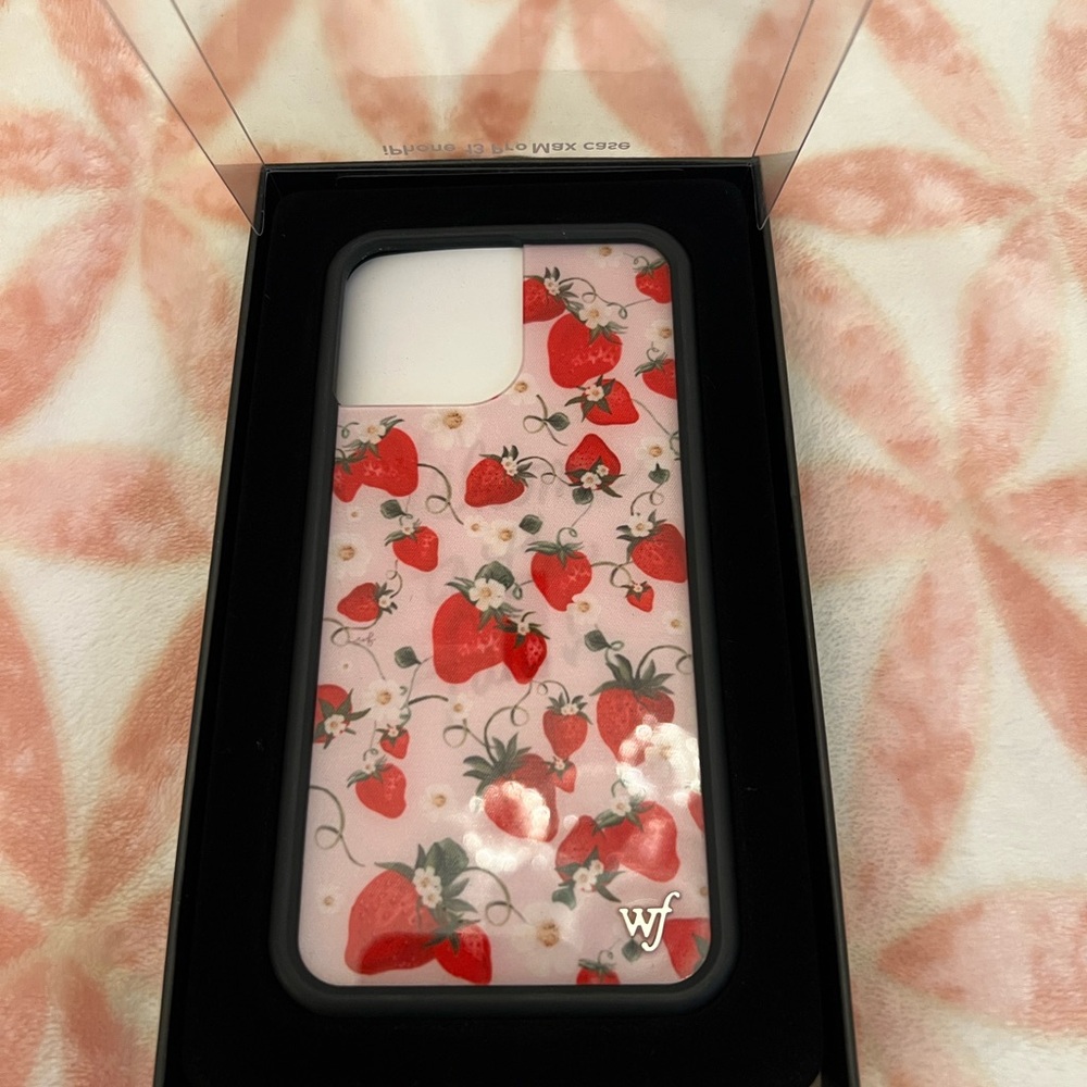 Strawberry Pattern Phone Case - Red and Pink